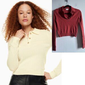 Aritzia Wilfred Sz XS Florence Liteluxe Cashmere Red Sweater